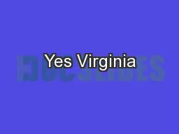 Yes Virginia