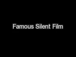 Famous Silent Film