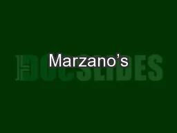 Marzano’s