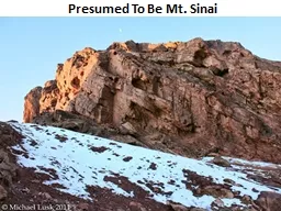 Presumed To Be Mt. Sinai