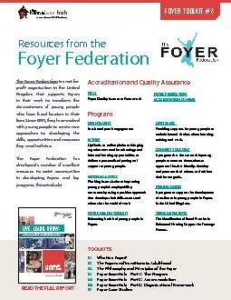 Resources from theFoyer Federation