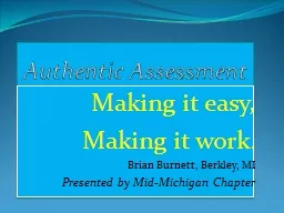 Authentic Assessment
