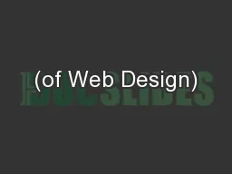 (of Web Design)