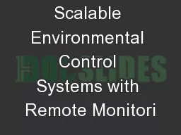 Scalable Environmental Control Systems with Remote Monitori