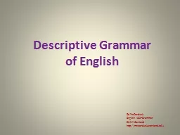 Descriptive Grammar