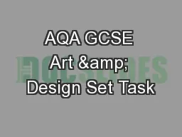 AQA GCSE Art & Design Set Task