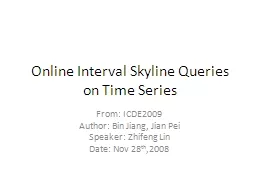 Online Interval Skyline Queries on Time Series
