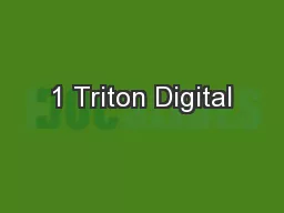 1 Triton Digital