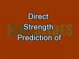 Direct Strength Prediction of
