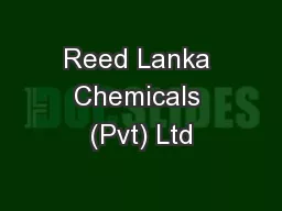 Reed Lanka Chemicals (Pvt) Ltd