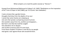 Excerpt from Muhammad Mahmoud al-