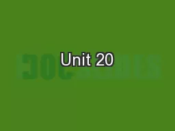 Unit 20