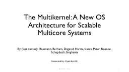 The Multikernel