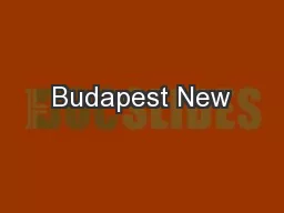 Budapest New