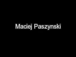 Maciej Paszynski
