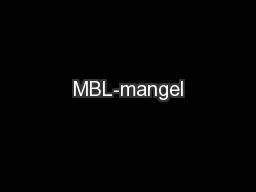 MBL-mangel