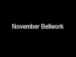 November Bellwork