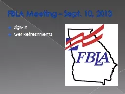 FBLA Meeting – Sept. 10, 2013