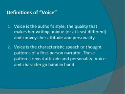 Definitions of “Voice”