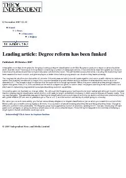 Leading article: Degree reform has been funkedPublished: 18 October 20