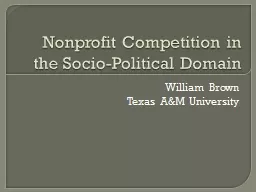 Nonprofit Competition in the Socio-Political Domain
