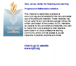 This material is made freely available at www.njctl.org and