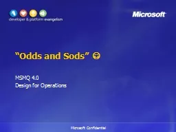 “Odds and Sods”