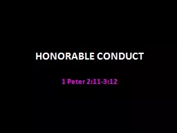 HONORABLE CONDUCT