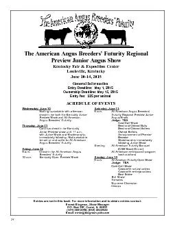 The American Angus Breeders’ Futurity Regional    Kentucky Fair &