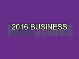 2016 BUSINESS