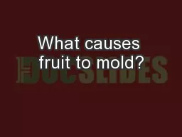 What causes fruit to mold?