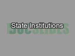 State Institutions