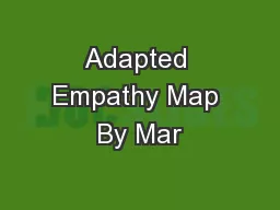 Adapted Empathy Map By Mar