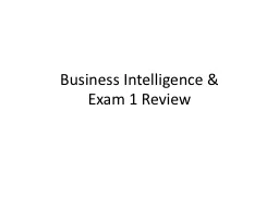 Business Intelligence &