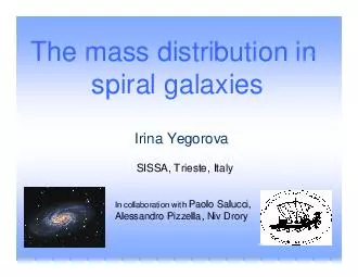 The mass distribution in spiral galaxies