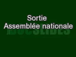 Sortie Assemblée nationale