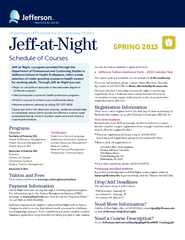 Schedule of Courses JeatNight a program provided throu