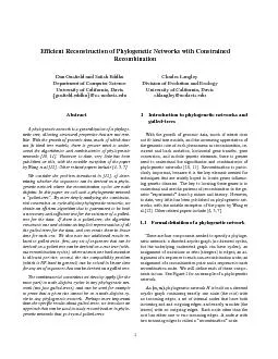 EfcientReconstructionofPhylogeneticNetworkswithConstrainedRecombinati