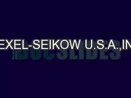 TEXEL-SEIKOW U.S.A.,INC