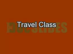 Travel Class