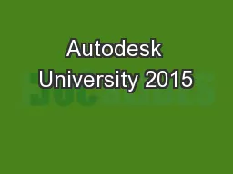 Autodesk University 2015