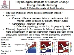 Physiological Impacts of Climate Change