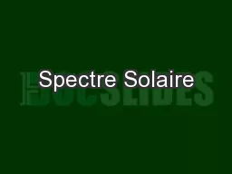 Spectre Solaire