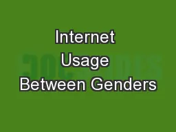 Internet Usage Between Genders