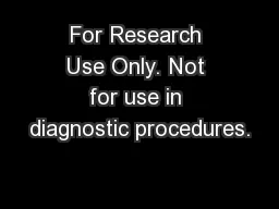 For Research Use Only. Not for use in diagnostic procedures.