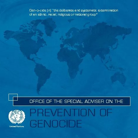 United NationsPREVENTION OF GENOCIDE