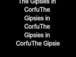 The Gipsies in CorfuThe Gipsies in CorfuThe Gipsies in CorfuThe Gipsie