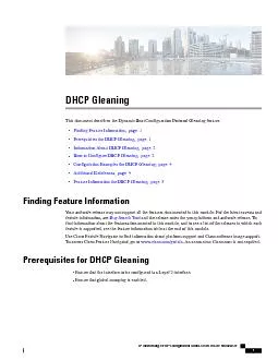 DHCP Gleaning�7�K�L�V�G�R�F�X�P�H�Q�W�G�H�V�F�U�L�E�H�V�W�K�H�'�\�Q�D