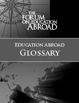 Education AbroadGlossary