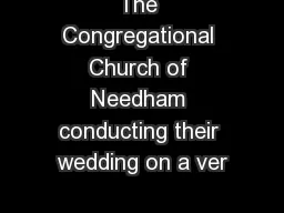 The Congregational Church of Needham conducting their wedding on a ver
